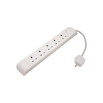أفضل منزلسلك تمديد بتصميم يحتوي على 5 مقابس ومفتاح تحكم باللون الأبيض بطول 3 متر SU245-5W-3M/W 1قطعة