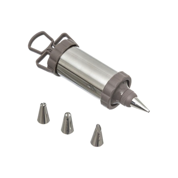 Jja Sa Interchangeable Tips Decorating Pastry Syringe Grey And Silver 12.2 X 5.2 X 6.1 Cm 151093 *(99969) 1Piece