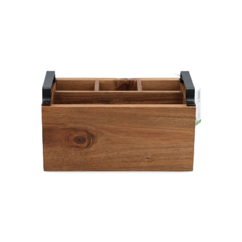 Bien Servi High Quality Acacia Countertop Utensils Holder Box With Handle Brown 14 X 16 X 26 Cm Ct03926Am16 1Piece