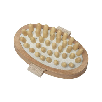 تندنس فرشاة تدليك الجسم الخشبية ذات الشكل البيضاوي من الخشب الطبيعي للعناية بالراحة بقياس 13× 7.4سم باللون البني 75512104 1قطعة