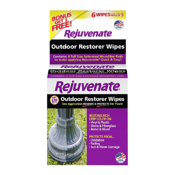 تجديد مجموعة مناديل مبللة مصنوعة من المايكروفايبر للاستخدام الخارجي مكونة من 6 قطع مقاس 4 × 4 بوصات RJRESTWIPES6 1قطعة