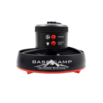 TENT BaseCamp 2-Speed Tent Fan with Light Black-Red