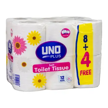 اونو بلس مناديل رول ناعمة للحمام بطبقتين 12×200قطعة