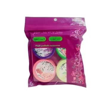 عرايس المناديل المبللة لإزالة طلاء الأظافر 4قطع
