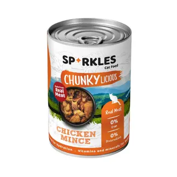 Sparkles, Cat Wet Food, Real Meat Chunks In Chicken Mince 400g