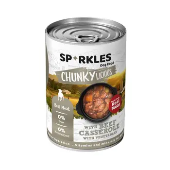 Sparkles | Dog Wet Food, Real Meat Chunks In Beef Casserole With Vegetables 400g