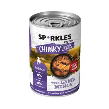 Sparkles | Dog Wet Food, Real Meat Chunks In Lamb Mince 400g