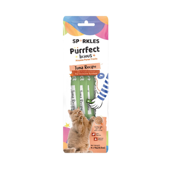 Sparkles | Mousse Puree Treats Tuna Recipe With Pumpkin And Carrot For Immune System For Cats 60g