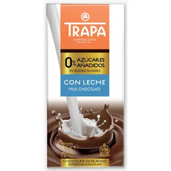 Trapa Milk Chocolate 0% Added Sugars 80g