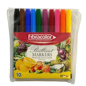 Fibracolor Brilliant Water-Color Markers 10 Pieces