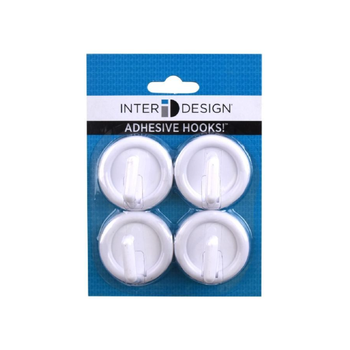 Interdesign White Utility Hook 4-Piece Small
