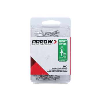 Arrow Domed Headgrip Short Aluminum Rivet Set 100 Pieces