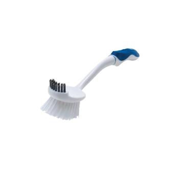 سكوتش برايت فرشاة أطباق سكوتش برايت سهلة الاستخدام للأواني والمقالي باللونين الأبيض والأزرق 5.6×29×4.8سم 1قطعة