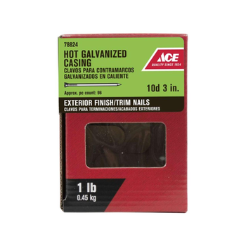 Ace Hot Galvanized Trim Nails, 3 Inch 1 lb