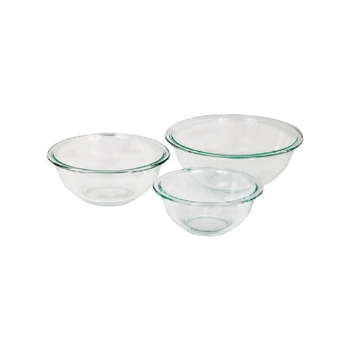 أنكور هوكينغز طقم أوعية خلط زجاجية متينة 3 قطع شفاف 23.62× 23.11× 24.4سم 81572L20 1قطعة