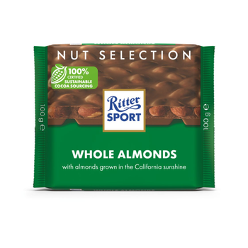 Ritter Choco Whole Almonds 100g