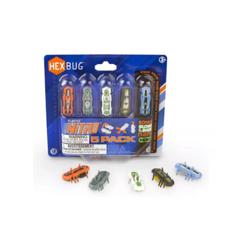 هيكس بوج مجموعة من مخلوقات نانو نيترو المضيئة في الظلام 5 قطع متعددة الألوان 2.5 × 18 × 16.5 سم SHB6068993 1قطعة