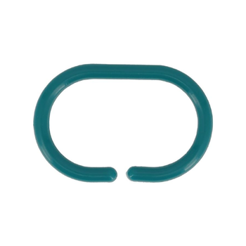 تندانس  تندنس مجموعة لـ12 حلقة من البولي بروبيلين لستارة الدش باللون الأزرق الطاووسي، 0.25 × 3.81 × 3.81 سم 2200119 1قطعة