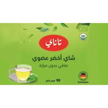 تاناى شاي أخضر عضوي 50 كيس شاي