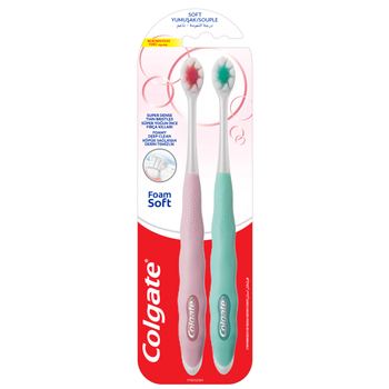 Colgate FoamSoft Toothbrush Multicolours 2Pieces