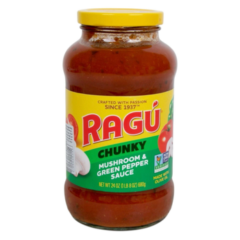 Ragu Chunkygarden Pepper Mushroom Sauce 24Oz