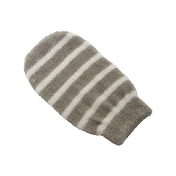 تندنس قماش غسيل مخطط من القطن والكتان رمادي داكن وكريمي 23× 13سم 75505234 1قطعة