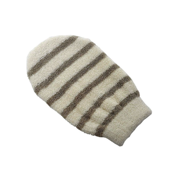 تندنس قماش غسيل مخطط من القطن والكتان باللون الكريمي والطوبي 23× 13سم 75506233 1قطعة