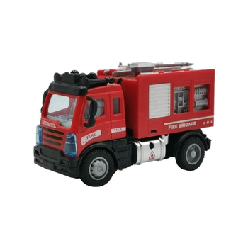 هاست شاحنة إطفاء للأطفال بأربع اتجاهات قيادة مع جهاز تحكم عن بعد أحمر وأسود 16.2× 7.5× 17سم 6158-H3 1قطعة