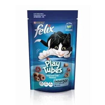 فيلكس بلاي تيوبس وجبة خفيفة للقطط بالتونة والسرطان 50جرام