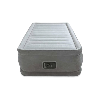 Intex Twin Fiber-Tech Technology Dura-Beam Comfort-Plush Air Bed with Built-in Pump Grey 46 x 99 x 191 cm INT64412 *(85200) 6.6Kg