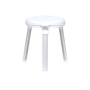 بريمانوفا مقعد حمام دوار مقاوم للصدأ باللونين الأبيض والرمادي، بأبعاد 53 × 33 × 33 سم 1قطعة