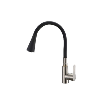 قطرة أكوا صنبور مغسلة مطبخ بتصميم أنيق وحديث، مصنوع من الفولاذ المقاوم للصدأ باللون الأسود 1 × 1 × 1 سم JS-K152 (BLACK TUBE) 1قطعة