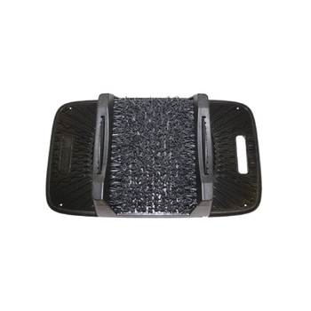 غراسورك 10376760 فرشاة تنظيف أحذية فعالة من البولي إيثيلين أسود ورمادي 3.5 × 17.5 × 10 بوصة 1قطعة