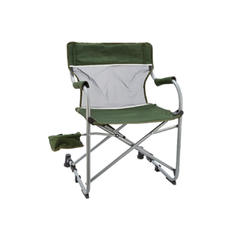 Living Accents Folding Chair with Spring Feet Grey and Green OC278S *(57070) 5.41Kg