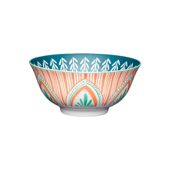 كيتشن كرافت KCBOWL29 وعاء سيراميك آمن للطعام بتصميم فلكلور ملون متعدد الألوان 15.7سم 1قطعة