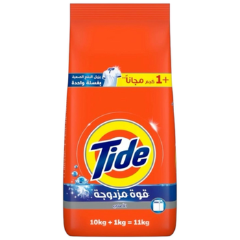 تايد مسحوق غسيل الملابس قوة مزدوجة للغسالات العادية 10+1كيلو