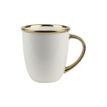 Saco White-Gold Coffee Mug 13oz