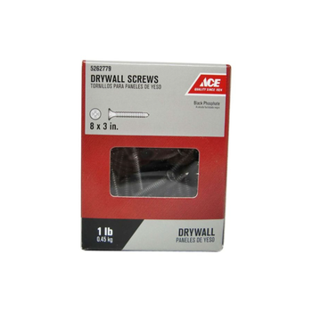 Ace Black Drywall Screws No.8, 3 Inch 1 lb