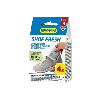 ساكو USA6400B12 مزيل الروائح الكريهة من الأحذية 4 قطع مع الفحم النشط رمادي 10.6 × 13.2 × 10.6 سم 1قطعة