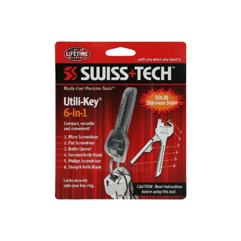 Swiss Tech Utili-Key 6-In-1 Tool Silver