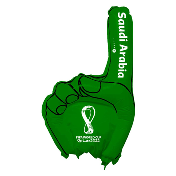 Inflatable Green Cheering Finger Balloon 56x33cm