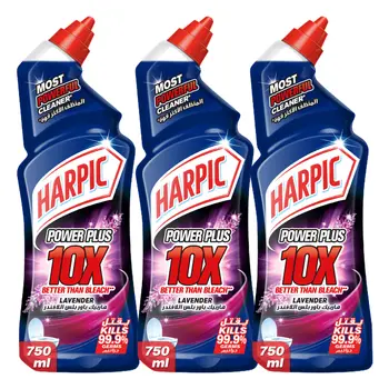 Harpic Power Plus Lavender Toilet Cleaner 3x750ml
