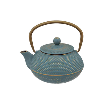JJA SA Jade Durable Cast Iron Teapot Green and Gold 800 ml 188873 *(92414) 1Piece
