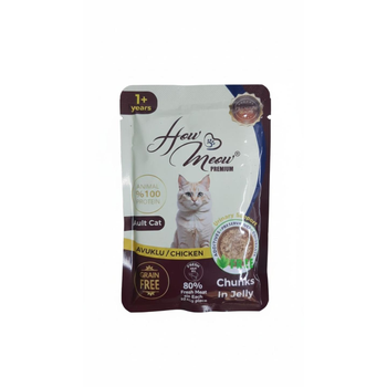 هاو مياو طعام قطط فاخر دجاج (باوتش) 85جرام