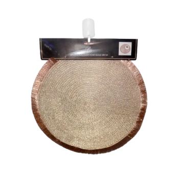 Gold Woven Placemat 38cm