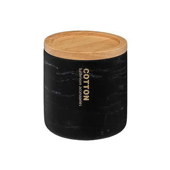 ساكو عبوة قطن عالية الجودة بغطاء باللون الأسود، بقياس 11 × 9.5 سم، 160938B 1قطعة