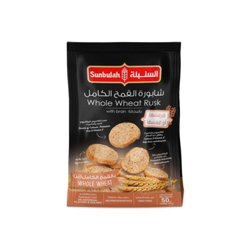 Sunbulah Whole Wheat Rusk with Bran 50g
