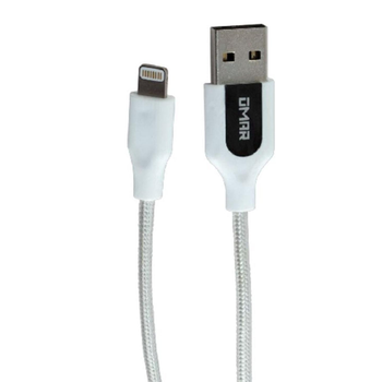 مقر أومارس  كابل لايتننج من عمر لهاتف ايفون باللون الابيض بطول 1 متر HQ-OMAR-IP100 1قطعة