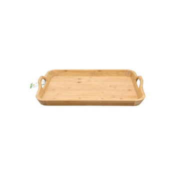 Natural Bamboo Serving Tray with Handle 5.5x31.8x46cm