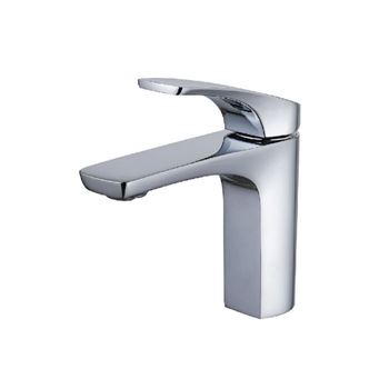 قطرة أكوا صنبور مغسلة لحوض متين بتصميم عصري ومقبض واحد مصنوع من النحاس الصلب تأتيك باللون الكروم 1 × 1 × 1 سم JS-640701 1قطعة